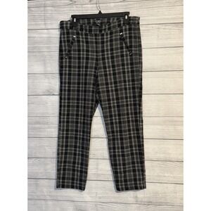 Women's‎ SOHO Black & White Plaid Pull-On Pants – Petite XL